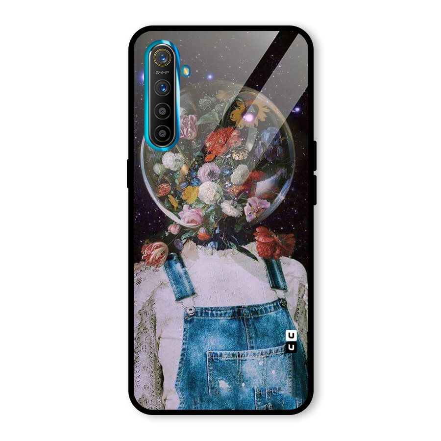Flower Face Glass Back Case for Realme X2