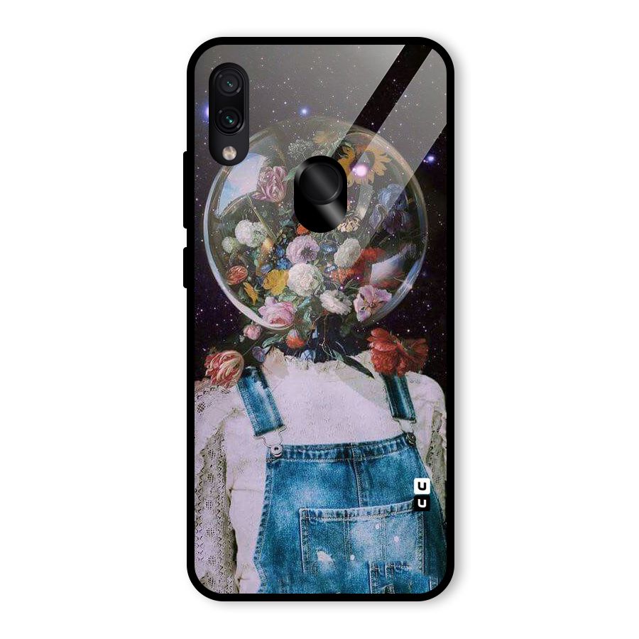 Flower Face Glass Back Case for Redmi Note 7 Pro