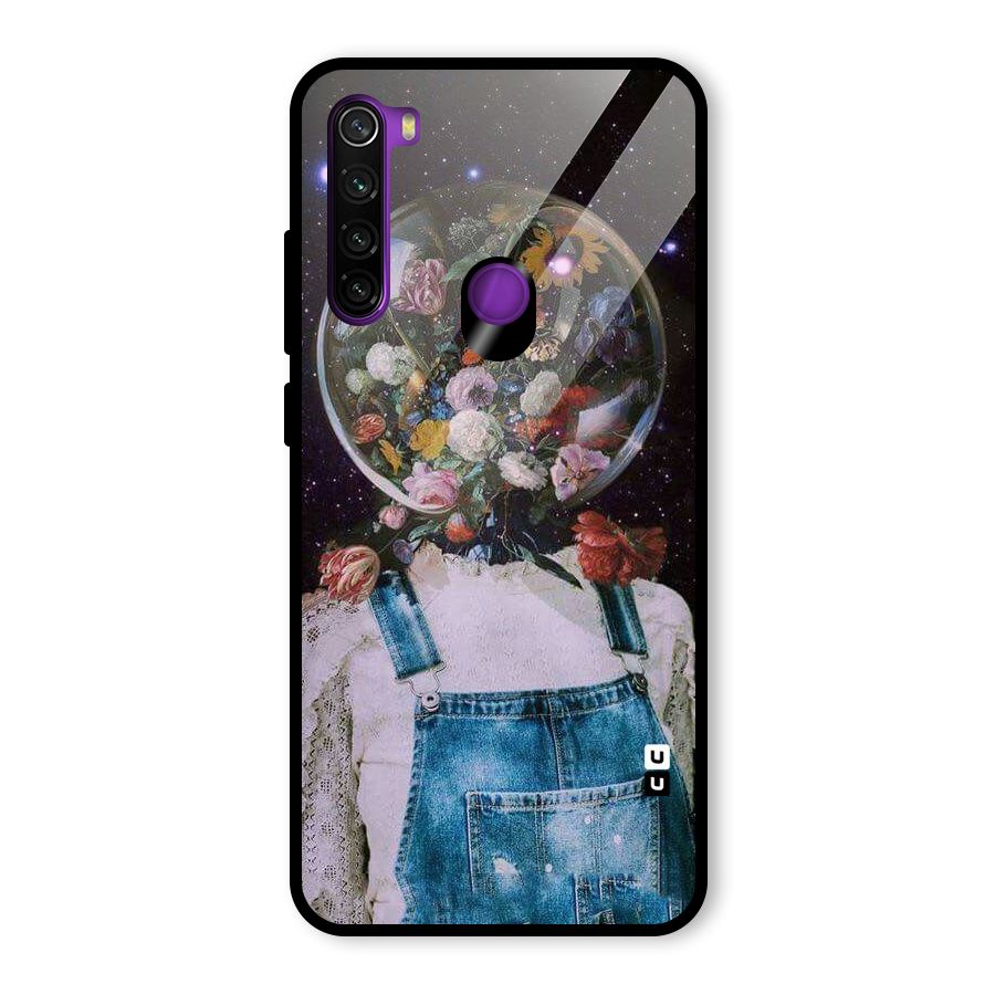 Flower Face Glass Back Case for Redmi Note 8