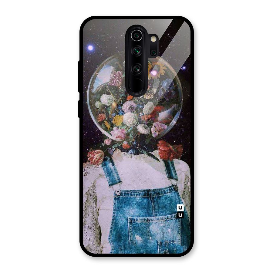 Flower Face Glass Back Case for Redmi Note 8 Pro