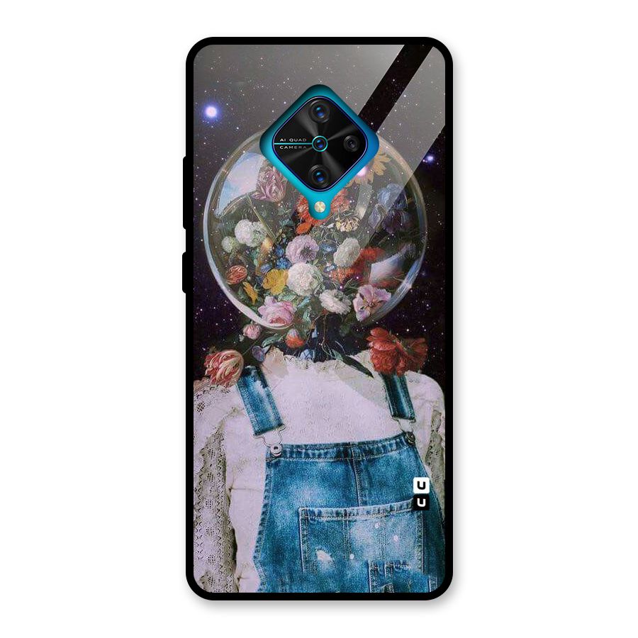 Flower Face Glass Back Case for Vivo S1 Pro