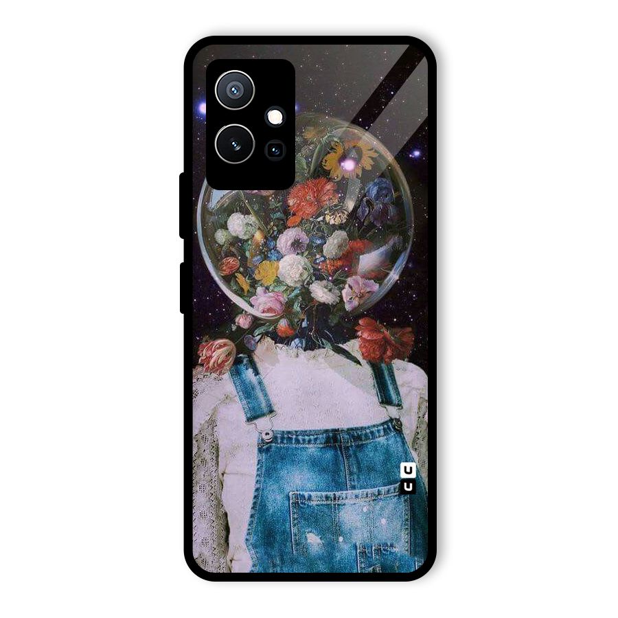 Flower Face Glass Back Case for Vivo T1 5G
