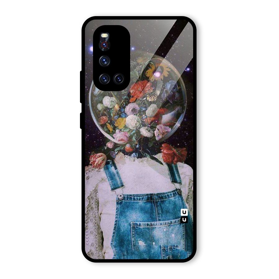 Flower Face Glass Back Case for Vivo V19