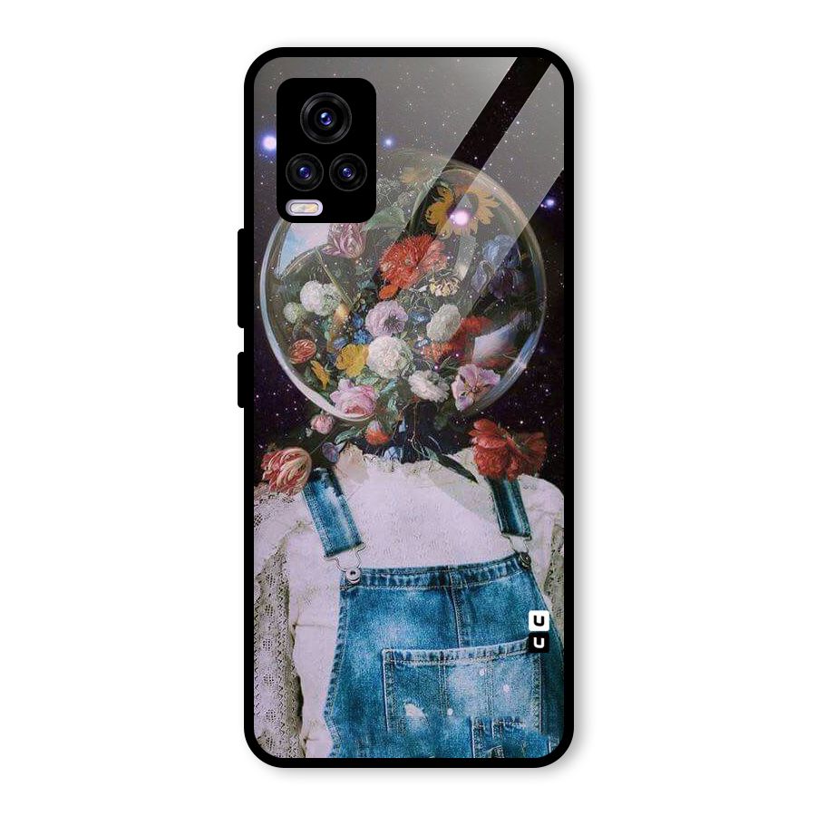 Flower Face Glass Back Case for Vivo V20