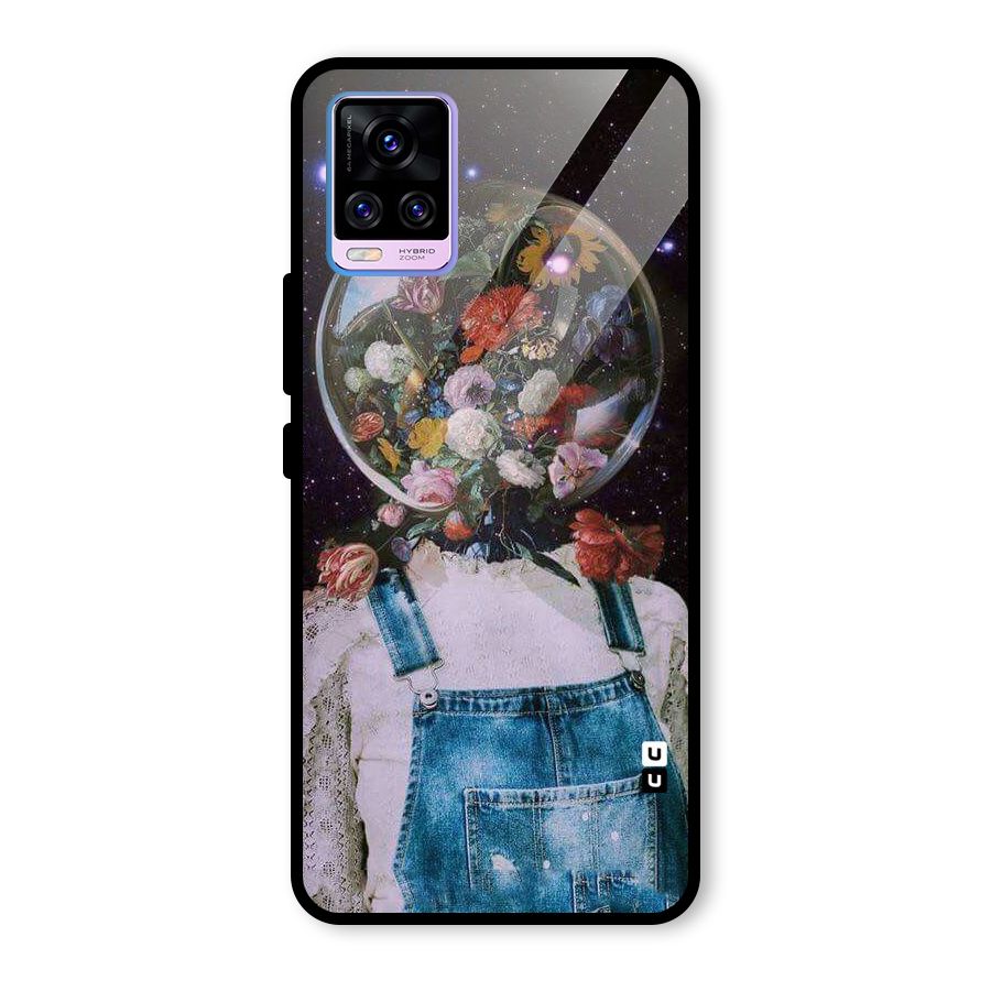 Flower Face Glass Back Case for Vivo V20 Pro