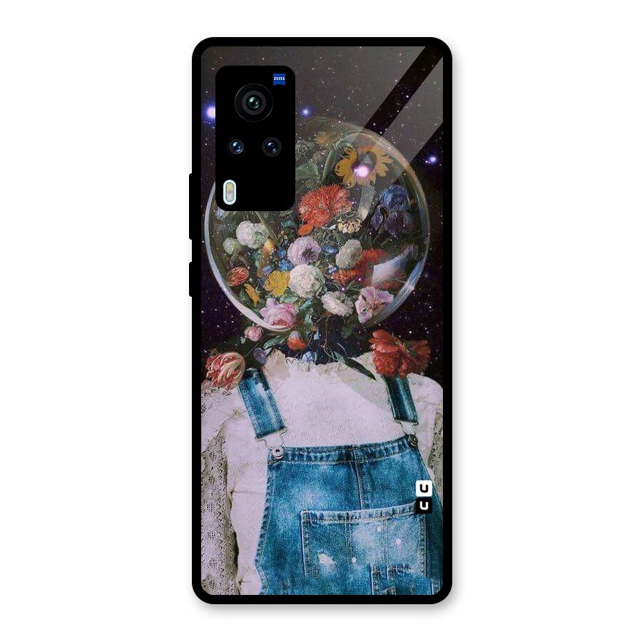 Flower Face Glass Back Case for Vivo X60 Pro