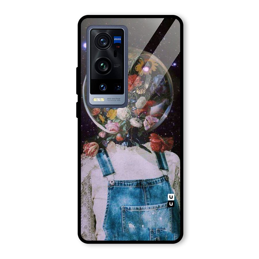 Flower Face Glass Back Case for Vivo X60 Pro Plus