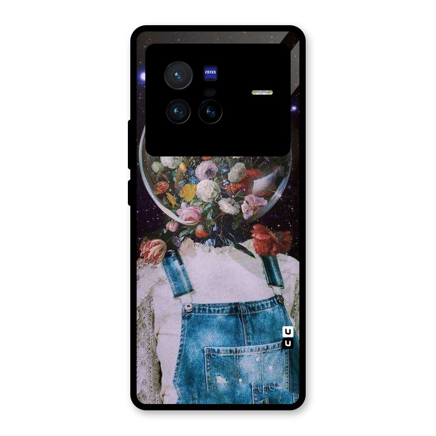 Flower Face Glass Back Case for Vivo X80
