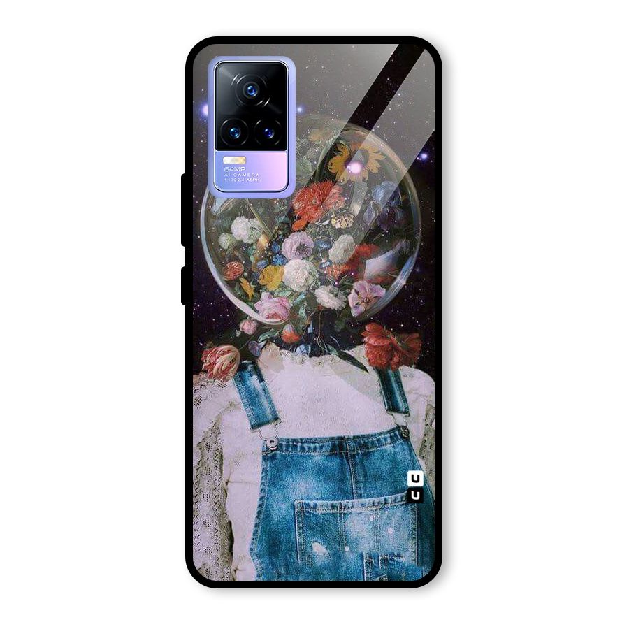 Flower Face Glass Back Case for Vivo Y73