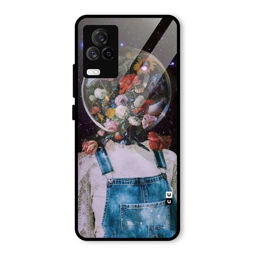 Flower Face Glass Back Case for Vivo iQOO 7 Legend 5G