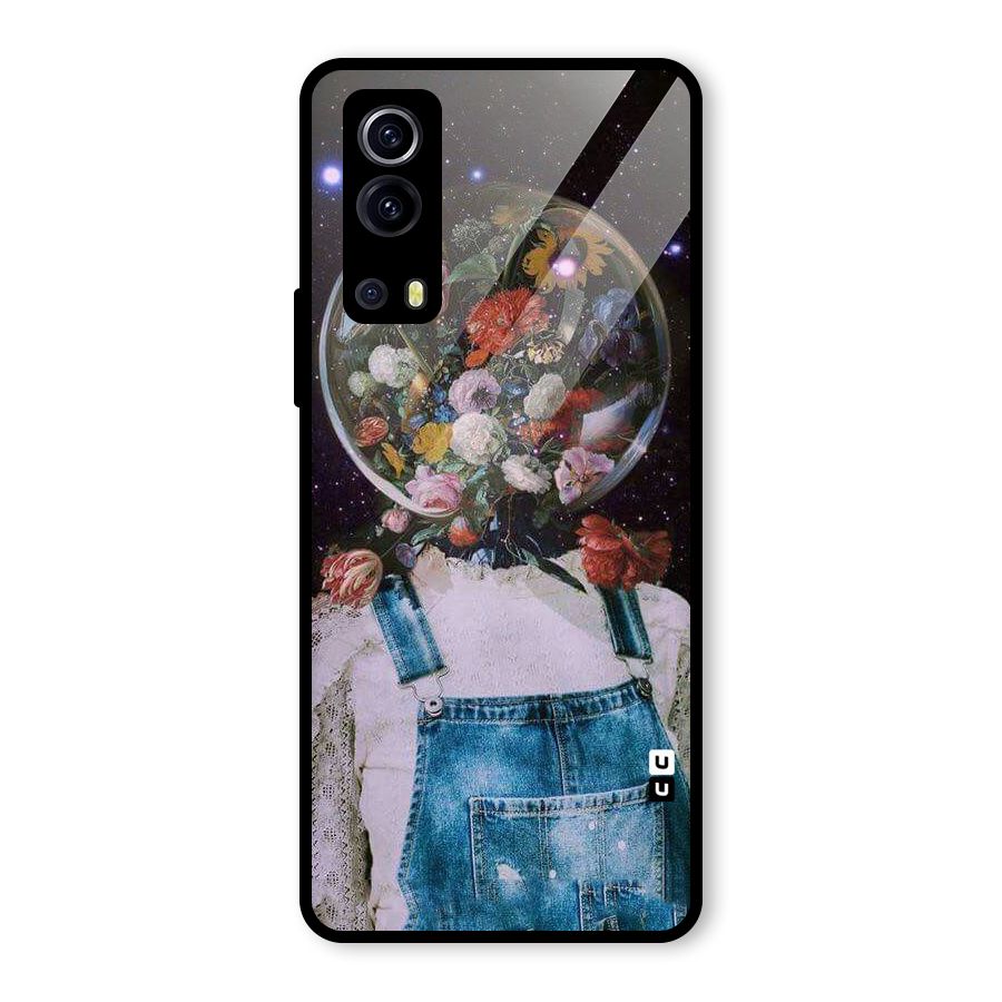 Flower Face Glass Back Case for Vivo iQOO Z3