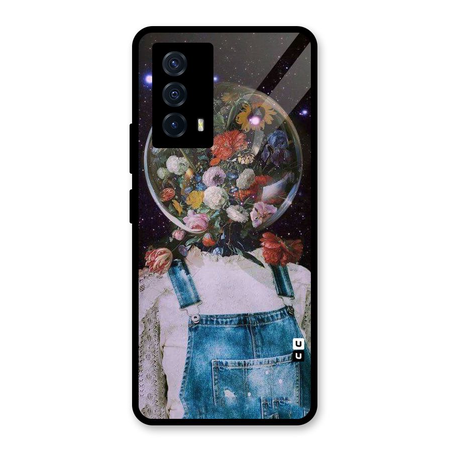 Flower Face Glass Back Case for Vivo iQOO Z5