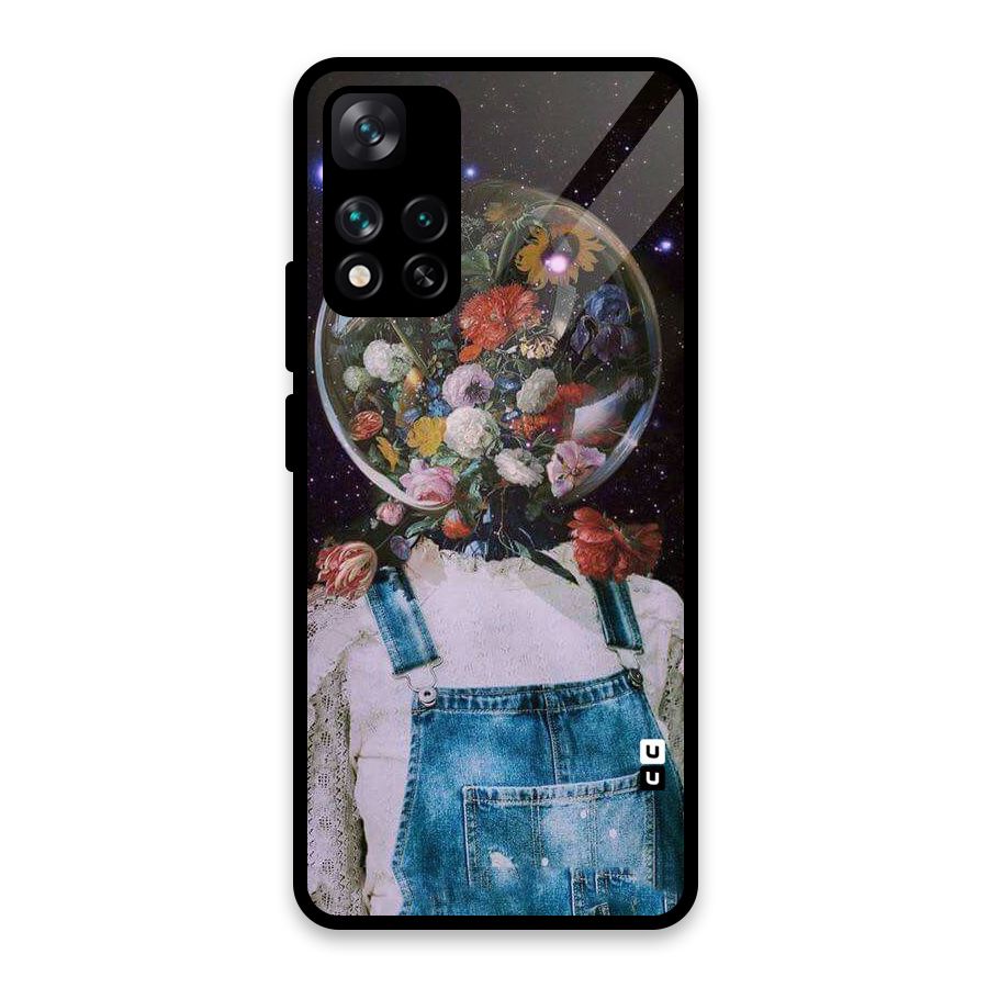 Flower Face Glass Back Case for Xiaomi 11i HyperCharge 5G