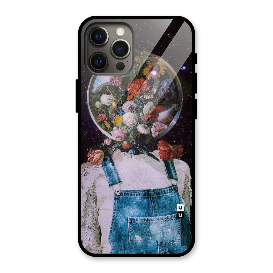 Flower Face Glass Back Case for iPhone 12 Pro Max