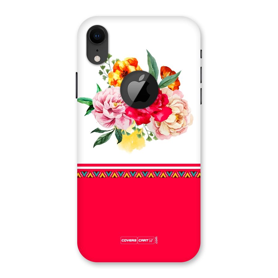 Flower Fusion Back Case for iPhone XR Logo Cut