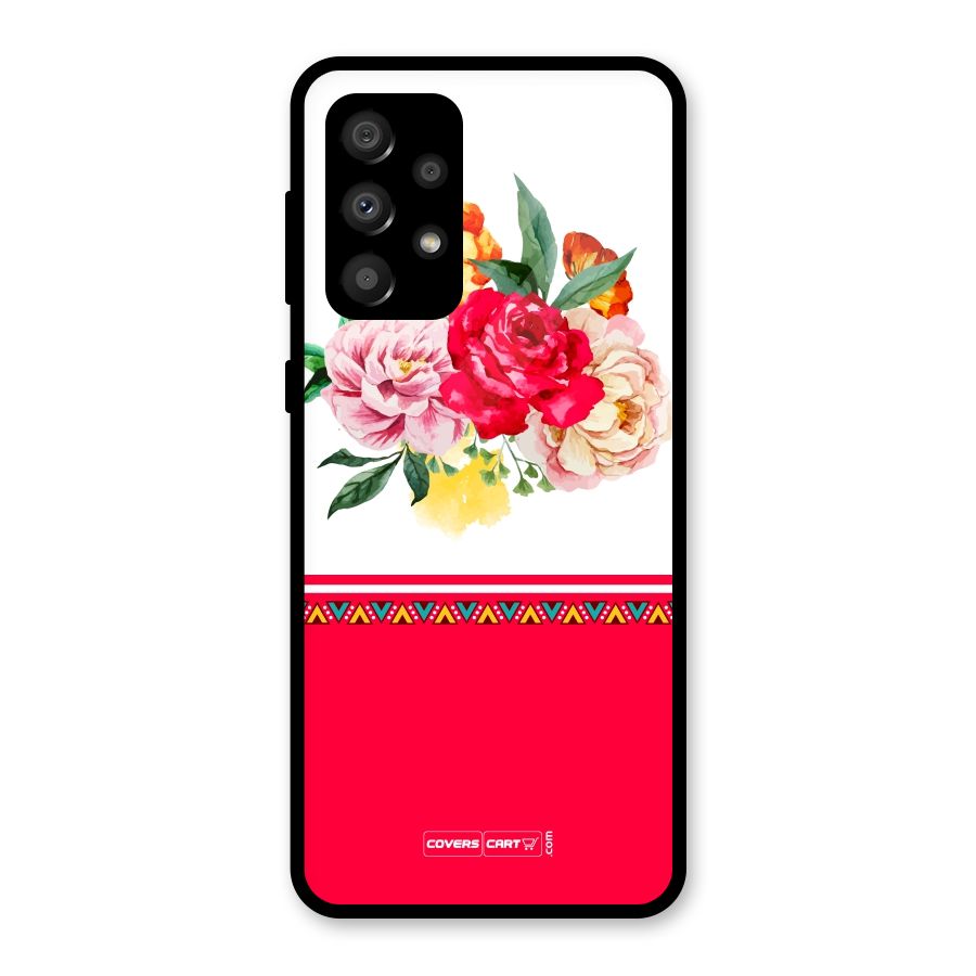 Flower Fusion Glass Back Case for Galaxy A32