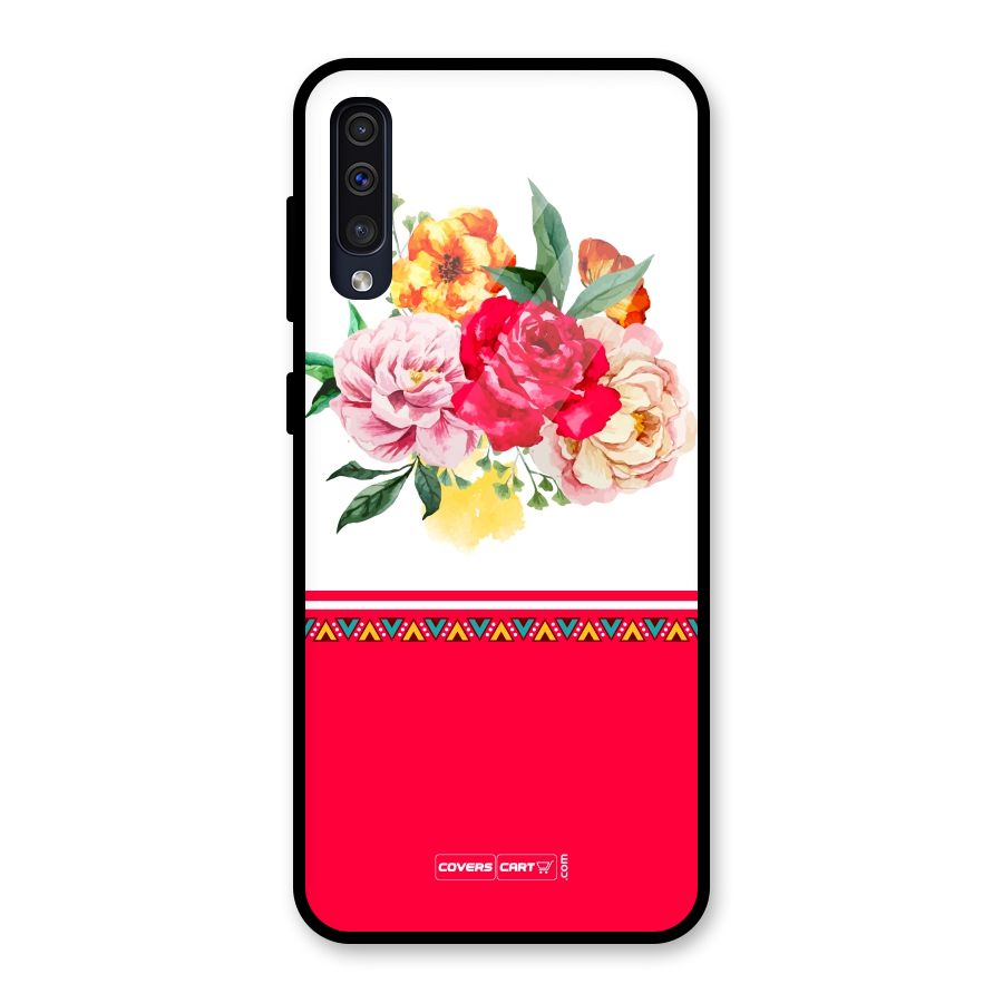 Flower Fusion Glass Back Case for Galaxy A50
