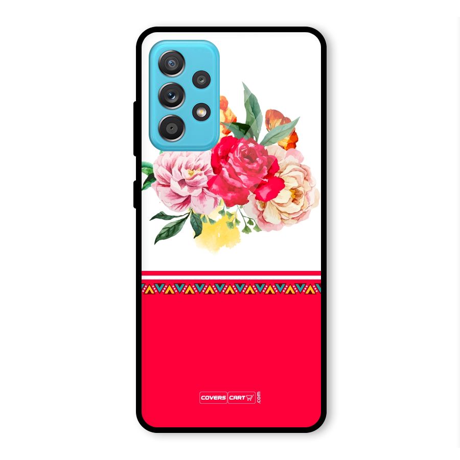 Flower Fusion Glass Back Case for Galaxy A52