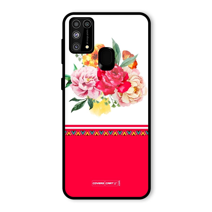 Flower Fusion Glass Back Case for Galaxy F41