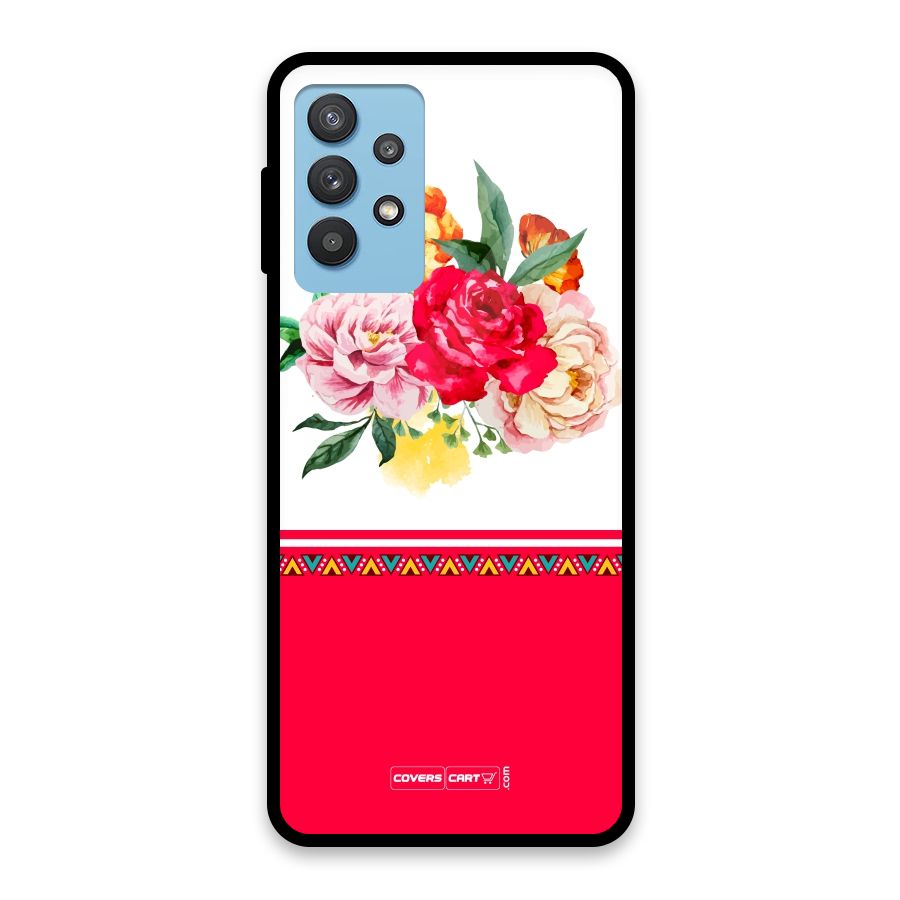 Flower Fusion Glass Back Case for Galaxy M32 5G
