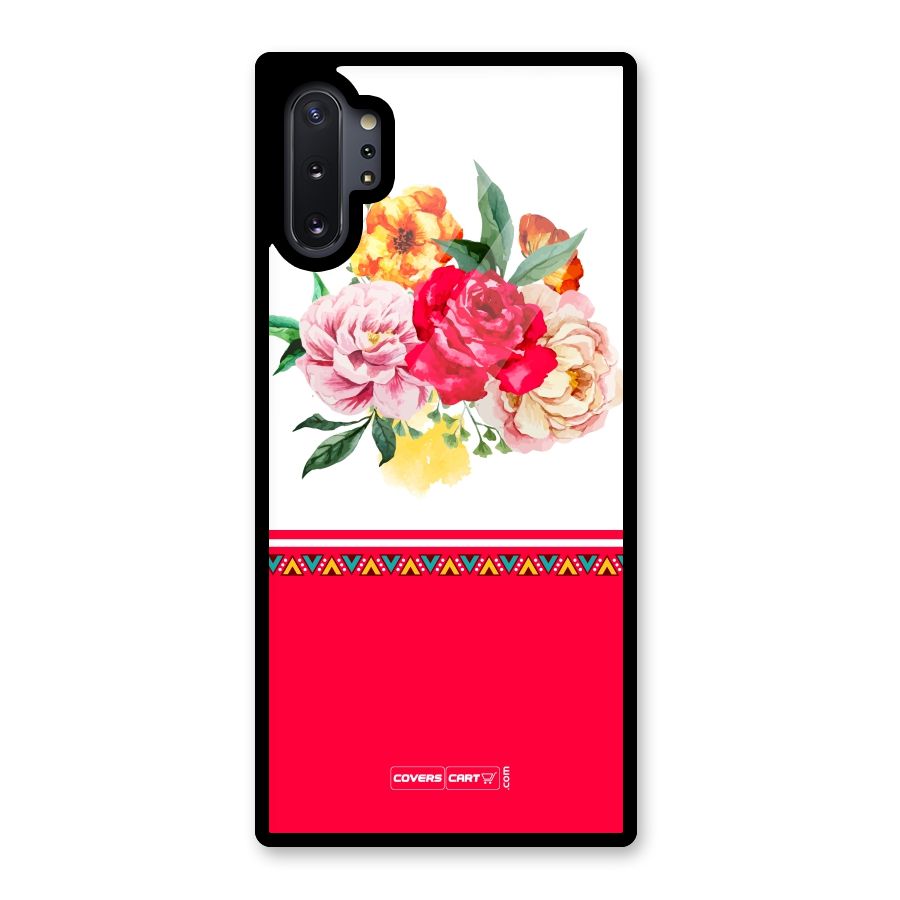 Flower Fusion Glass Back Case for Galaxy Note 10 Plus