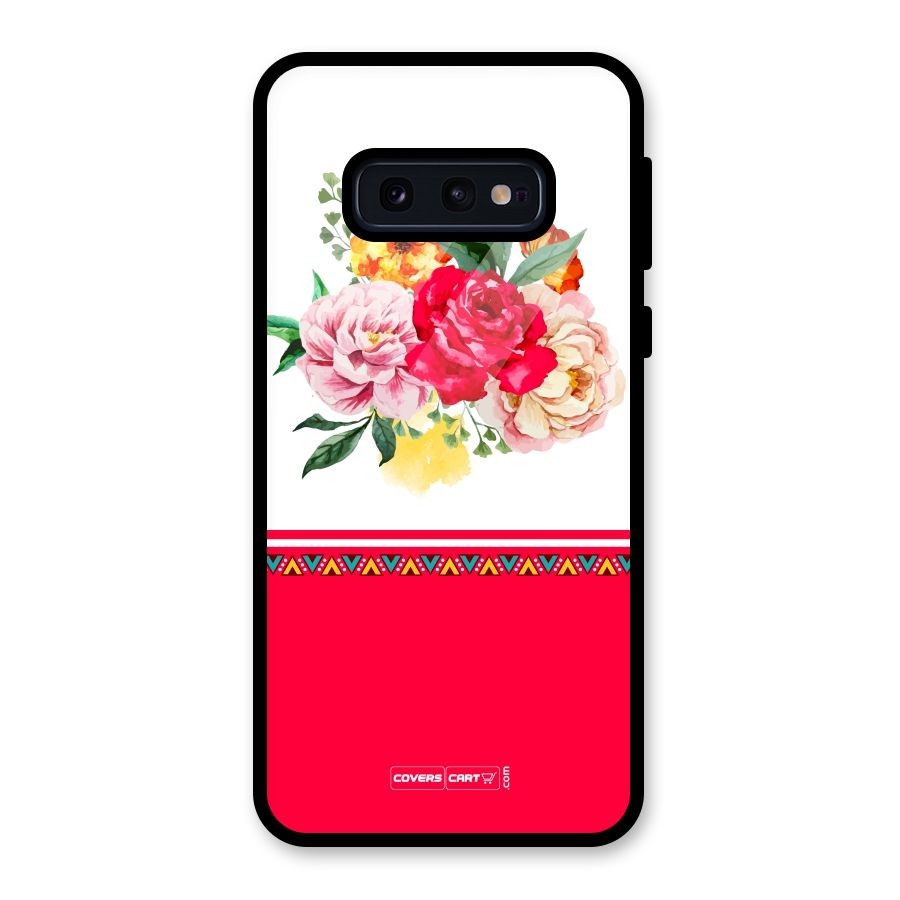 Flower Fusion Glass Back Case for Galaxy S10e