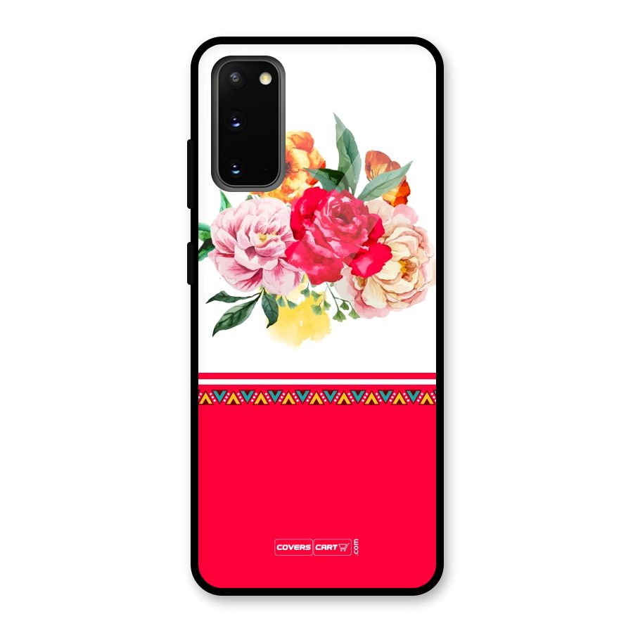 Flower Fusion Glass Back Case for Galaxy S20