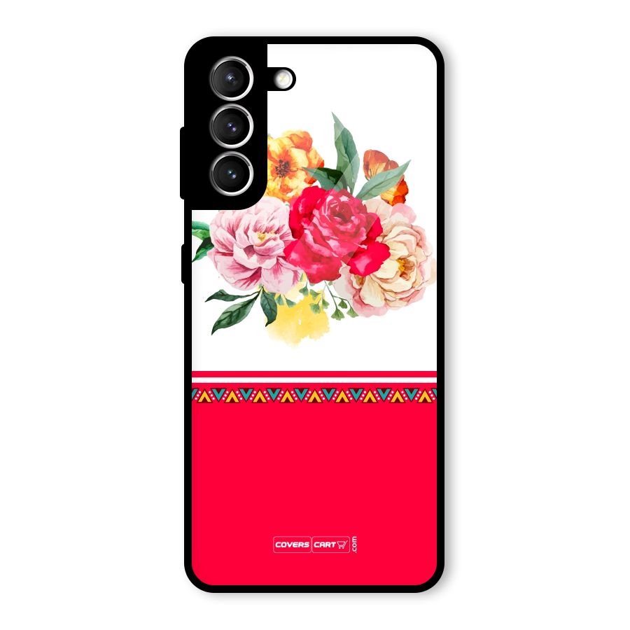 Flower Fusion Glass Back Case for Galaxy S21 5G