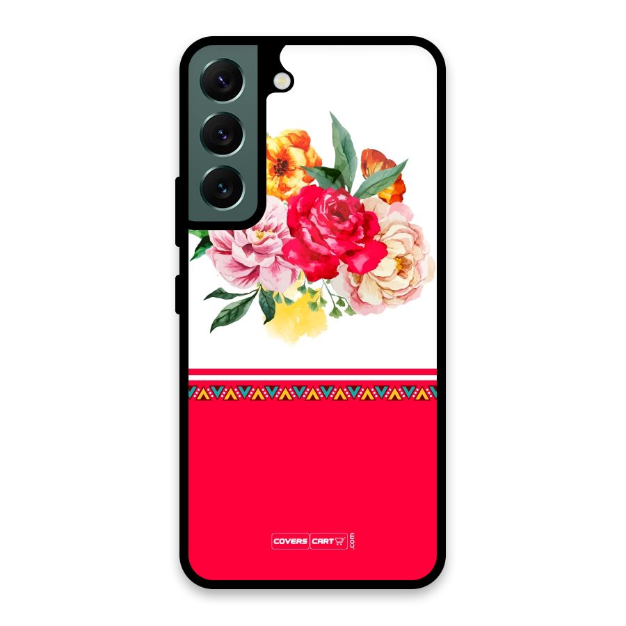 Flower Fusion Glass Back Case for Galaxy S22 5G
