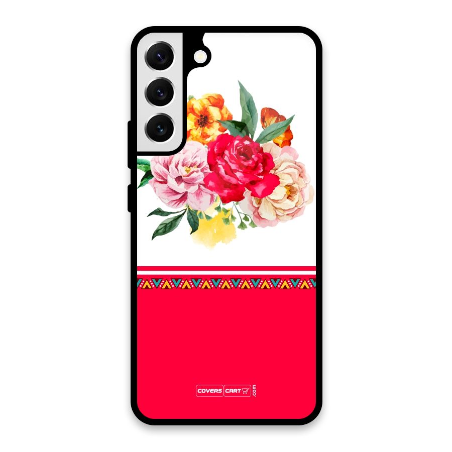 Flower Fusion Glass Back Case for Galaxy S22 Plus 5G