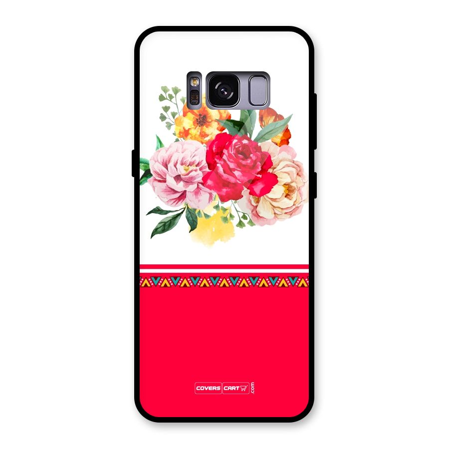 Flower Fusion Glass Back Case for Galaxy S8