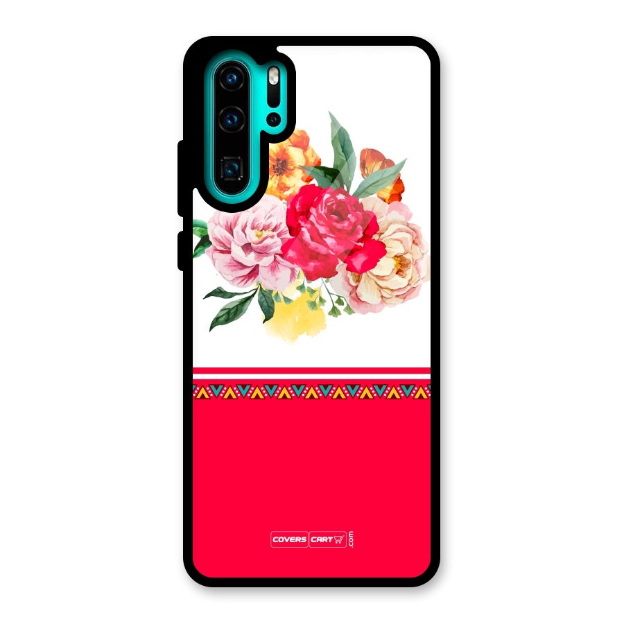 Flower Fusion Glass Back Case for Huawei P30 Pro