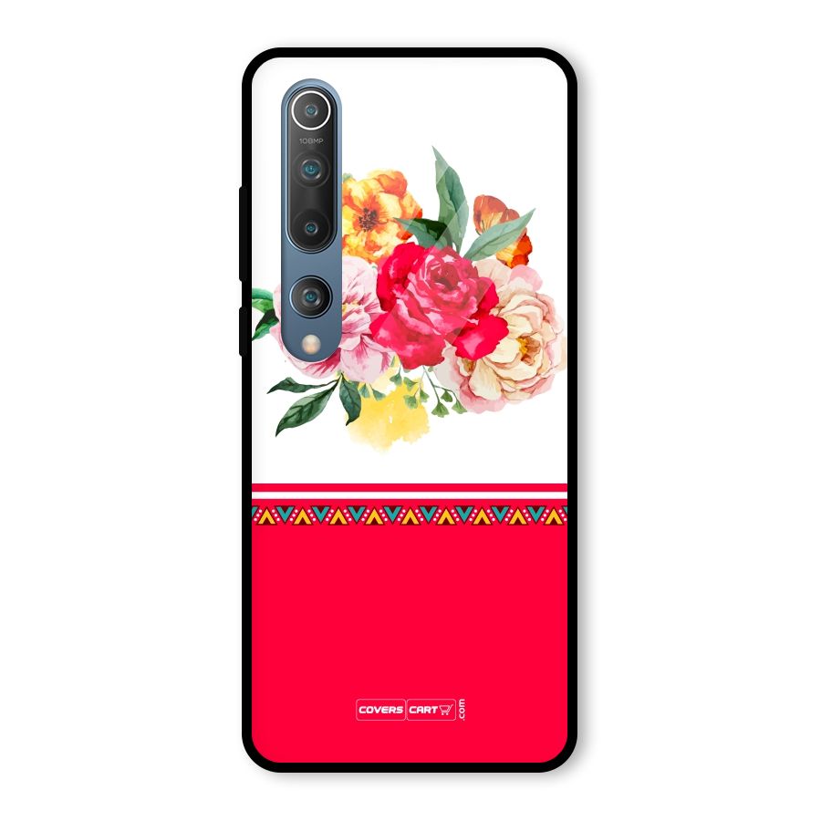Flower Fusion Glass Back Case for Mi 10