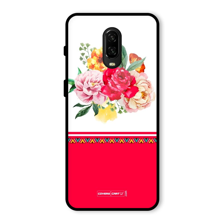 Flower Fusion Glass Back Case for OnePlus 6T