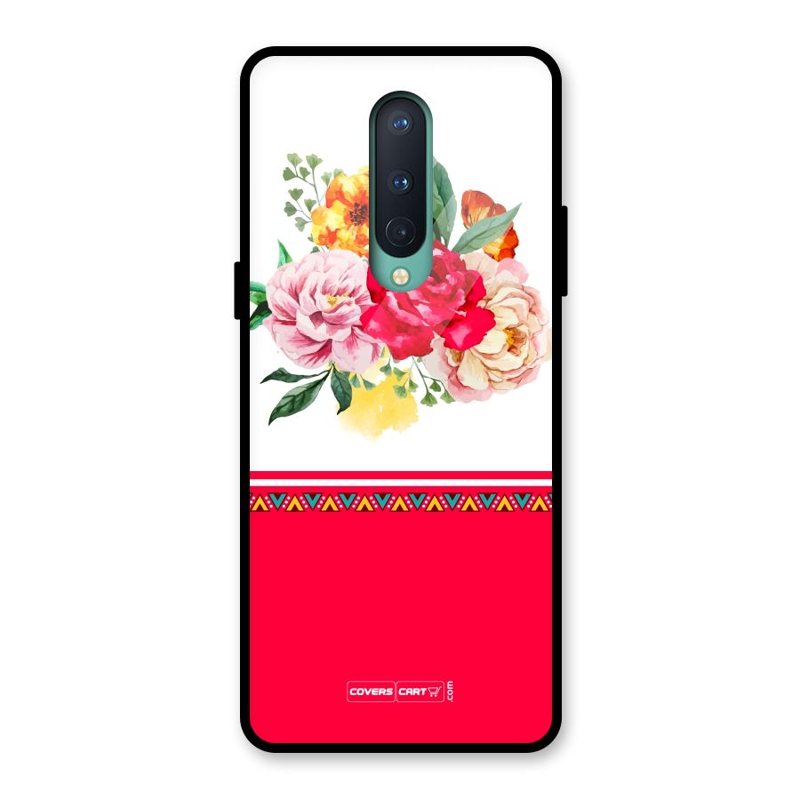 Flower Fusion Glass Back Case for OnePlus 8