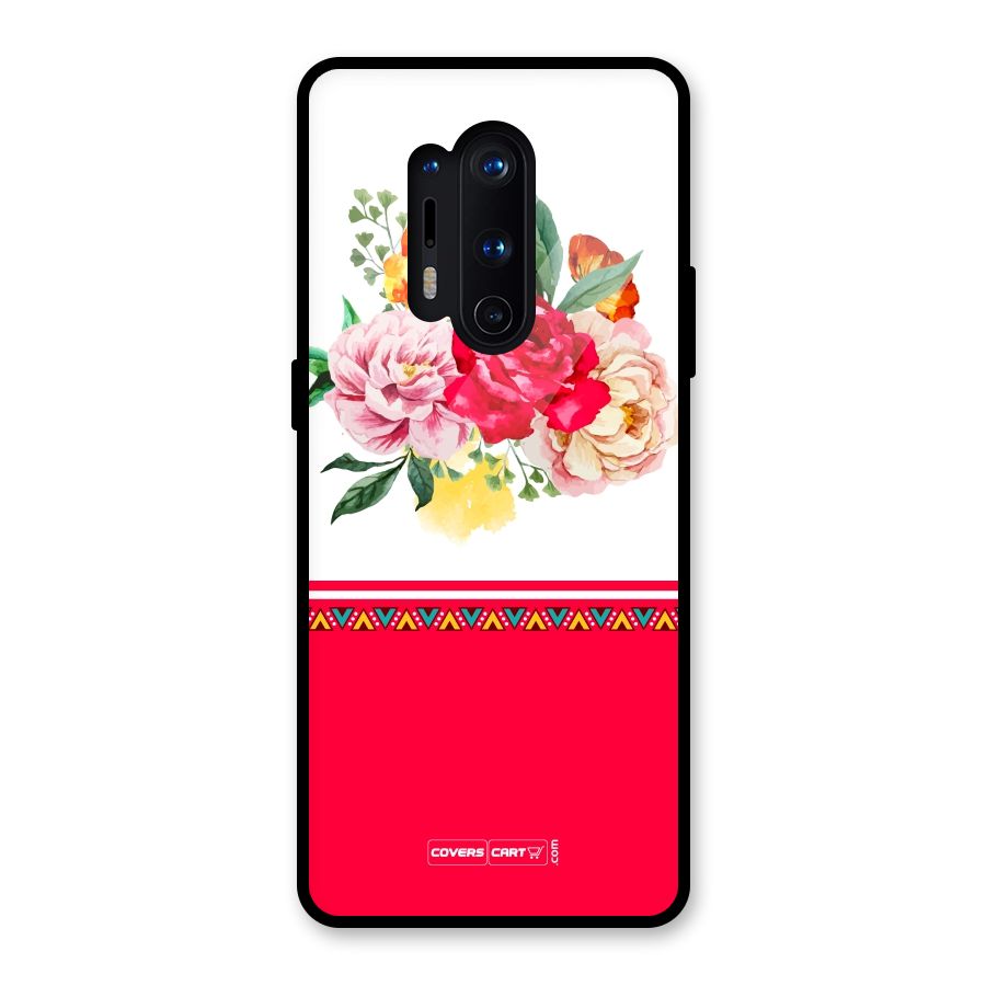 Flower Fusion Glass Back Case for OnePlus 8 Pro