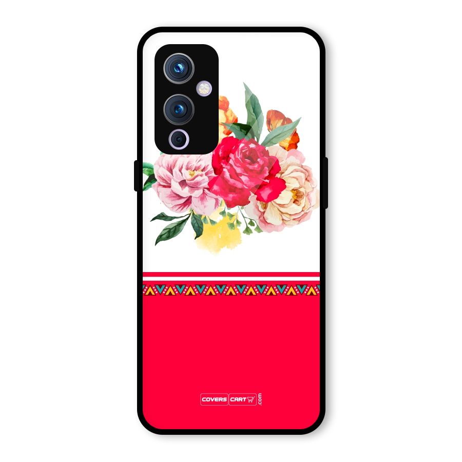 Flower Fusion Glass Back Case for OnePlus 9