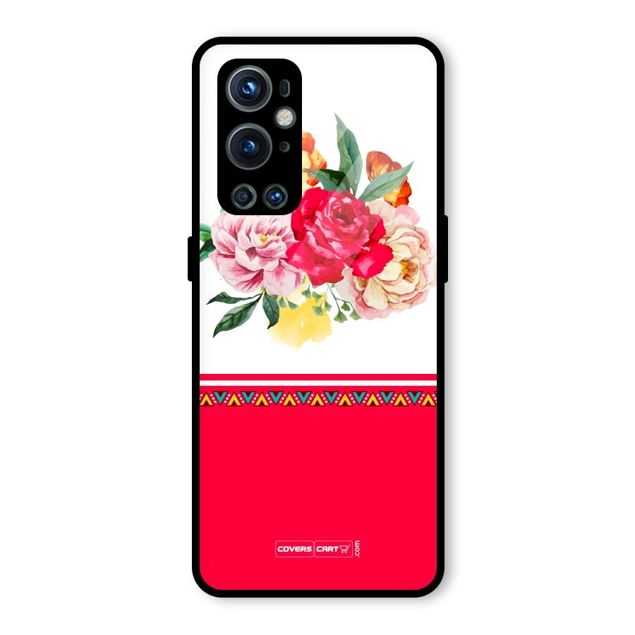 Flower Fusion Glass Back Case for OnePlus 9 Pro