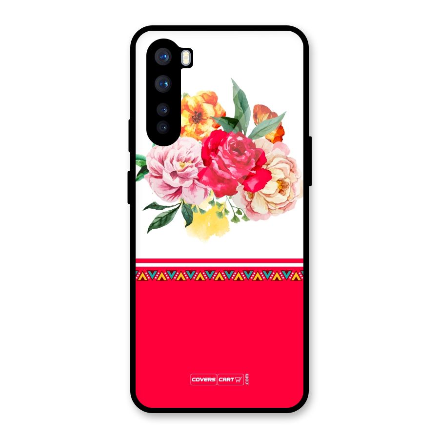 Flower Fusion Glass Back Case for OnePlus Nord