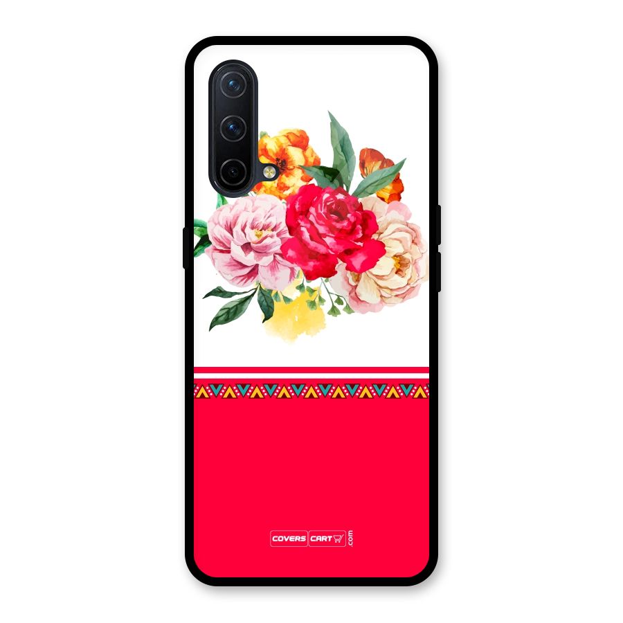 Flower Fusion Glass Back Case for OnePlus Nord CE 5G