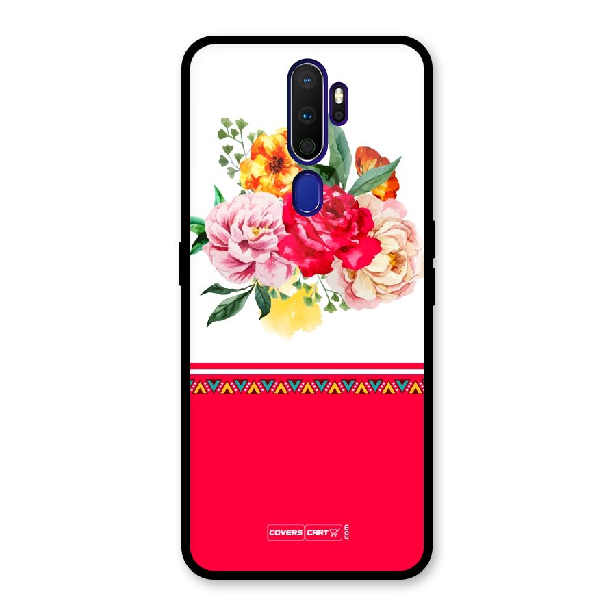 Flower Fusion Glass Back Case for Oppo A9 (2020)