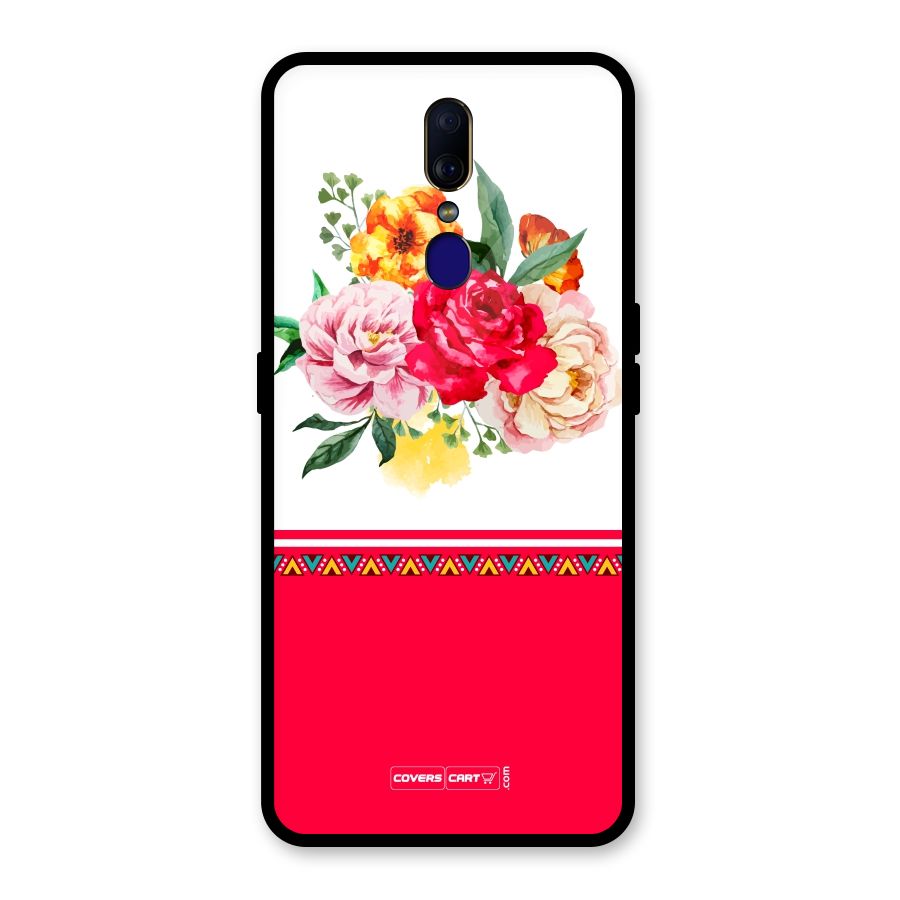 Flower Fusion Glass Back Case for Oppo F11