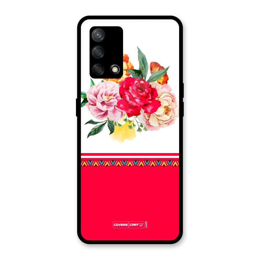Flower Fusion Glass Back Case for Oppo F19