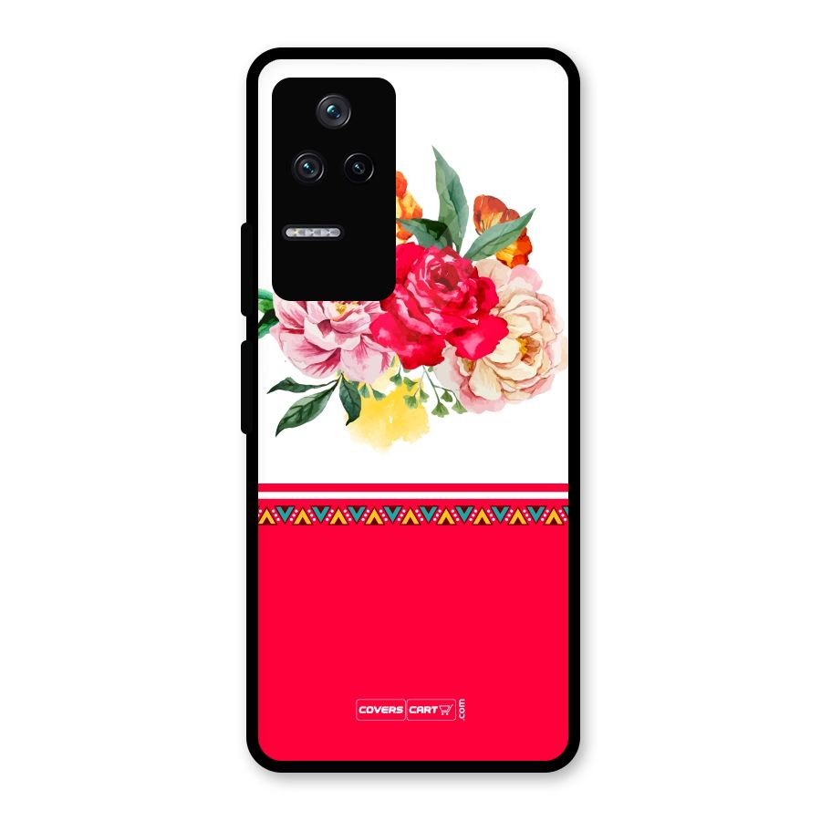 Flower Fusion Glass Back Case for Poco F4 5G