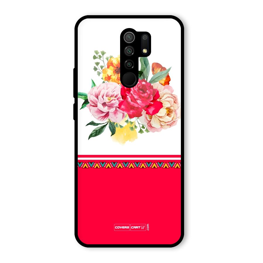Flower Fusion Glass Back Case for Poco M2