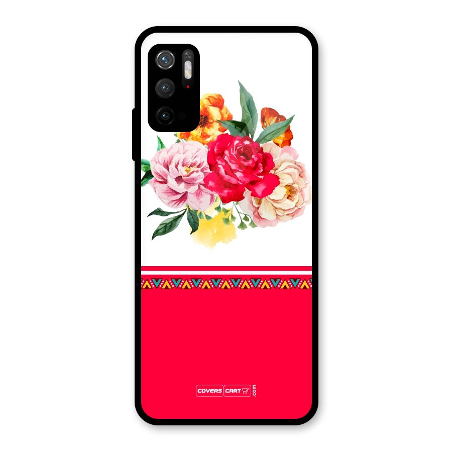 Flower Fusion Glass Back Case for Poco M3 Pro 5G