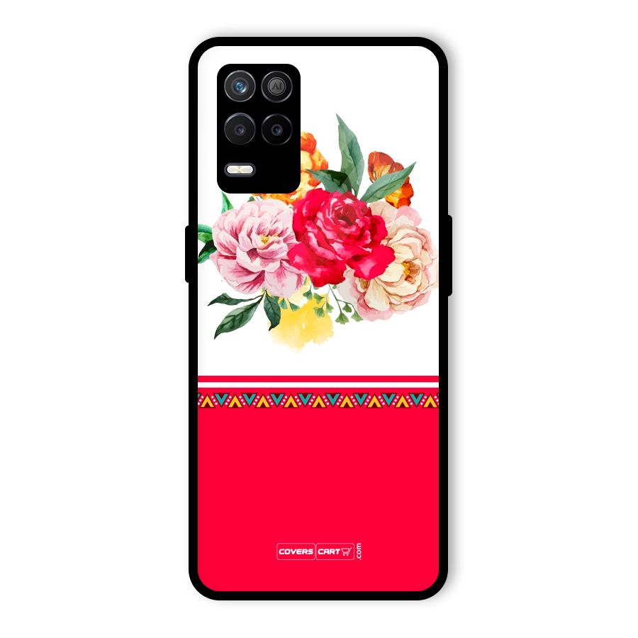 Flower Fusion Glass Back Case for Realme 9 5G