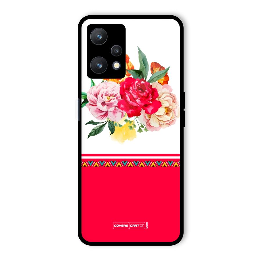 Flower Fusion Glass Back Case for Realme 9 Pro 5G