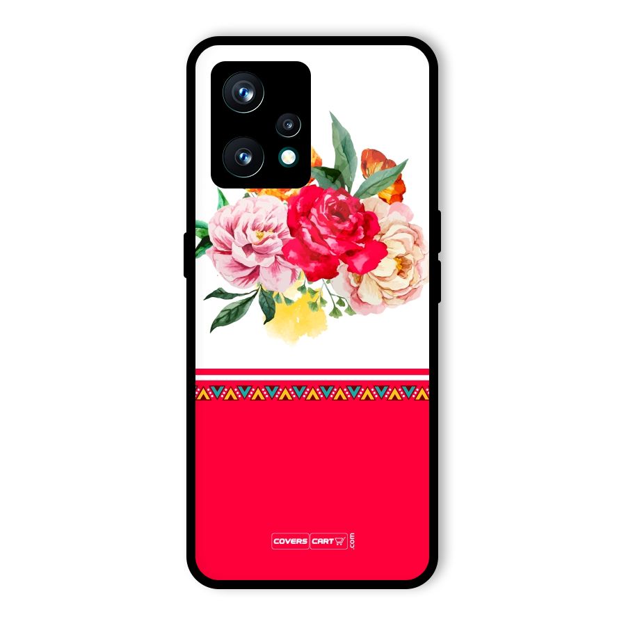 Flower Fusion Glass Back Case for Realme 9 Pro Plus 5G
