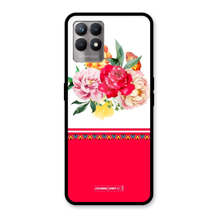 Flower Fusion Glass Back Case for Realme Narzo 50
